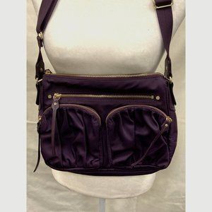 New MZ Wallace Paige Crossbody Purse Eggplant Purple
